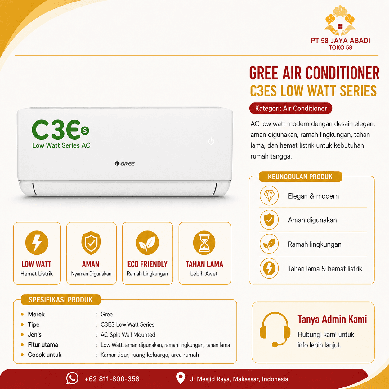 Foto GREE Air Conditioner C3ES Low Watt Series