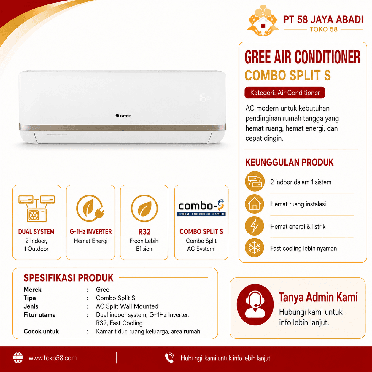 Foto GREE Air Conditioner Combo Split S