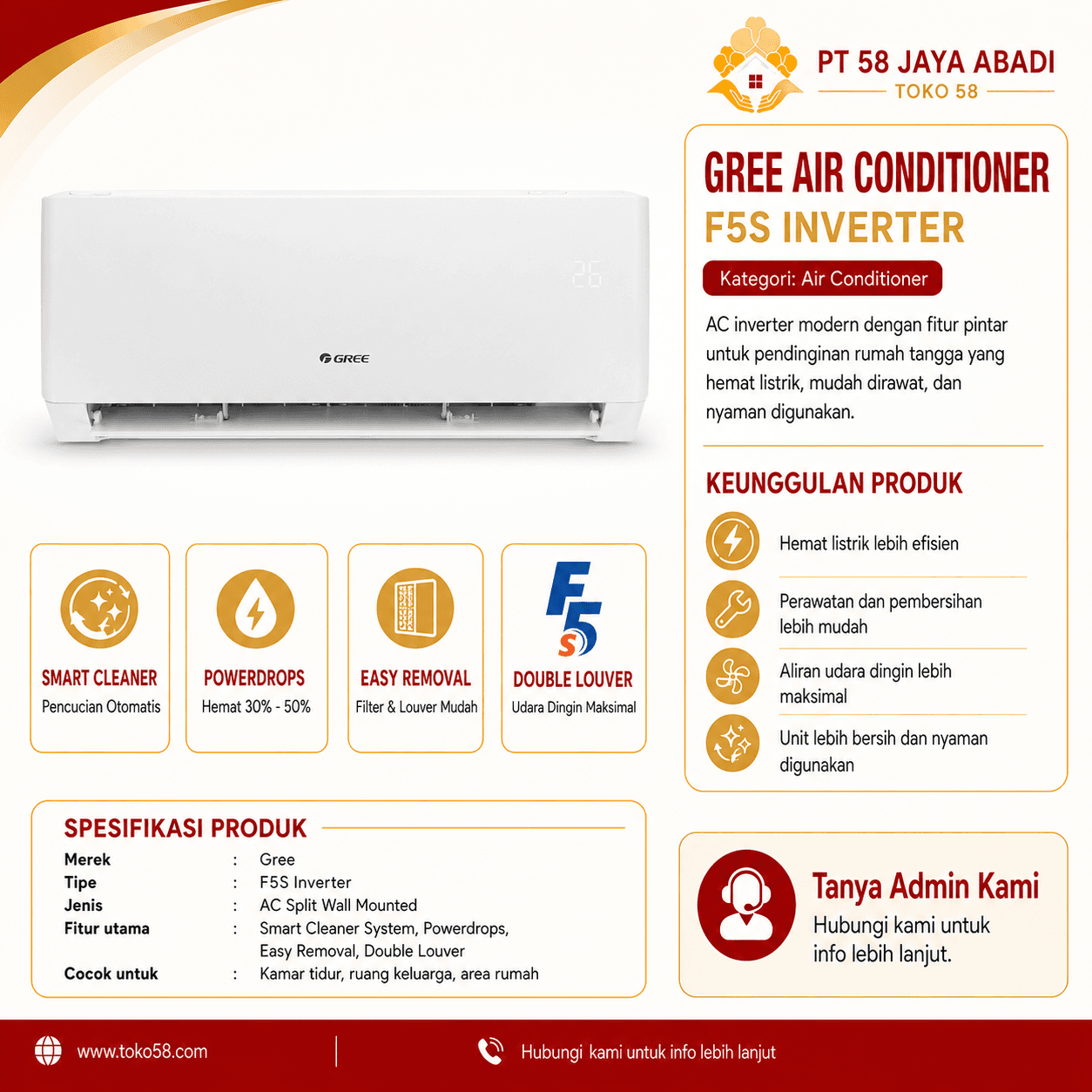 Foto GREE Air Conditioner F5S Inverter