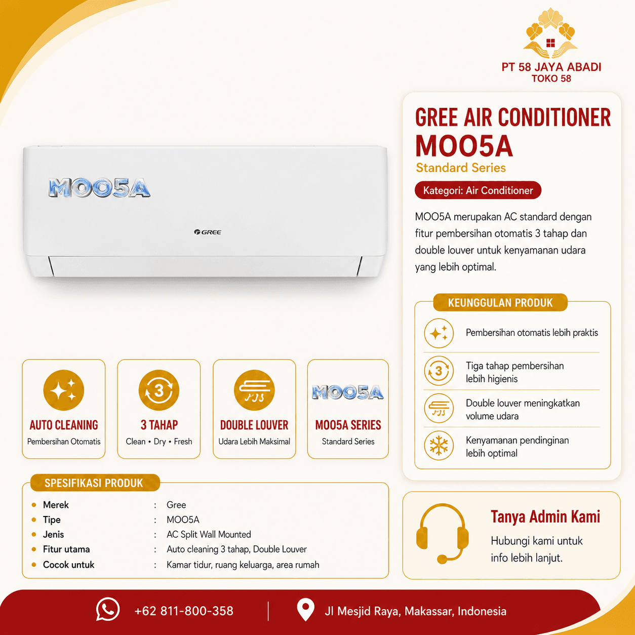 Foto GREE Air Conditioner MOO5A Standard Series