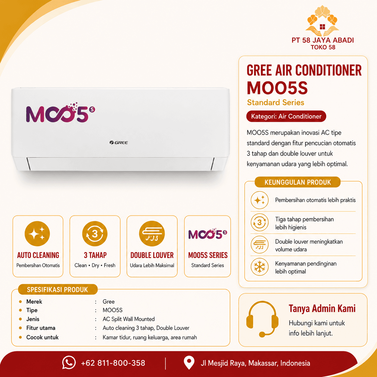 Foto GREE Air Conditioner MOO5S Standard Series