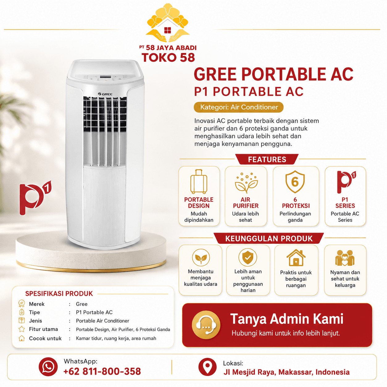 Foto GREE Portable AC P1 Portable AC