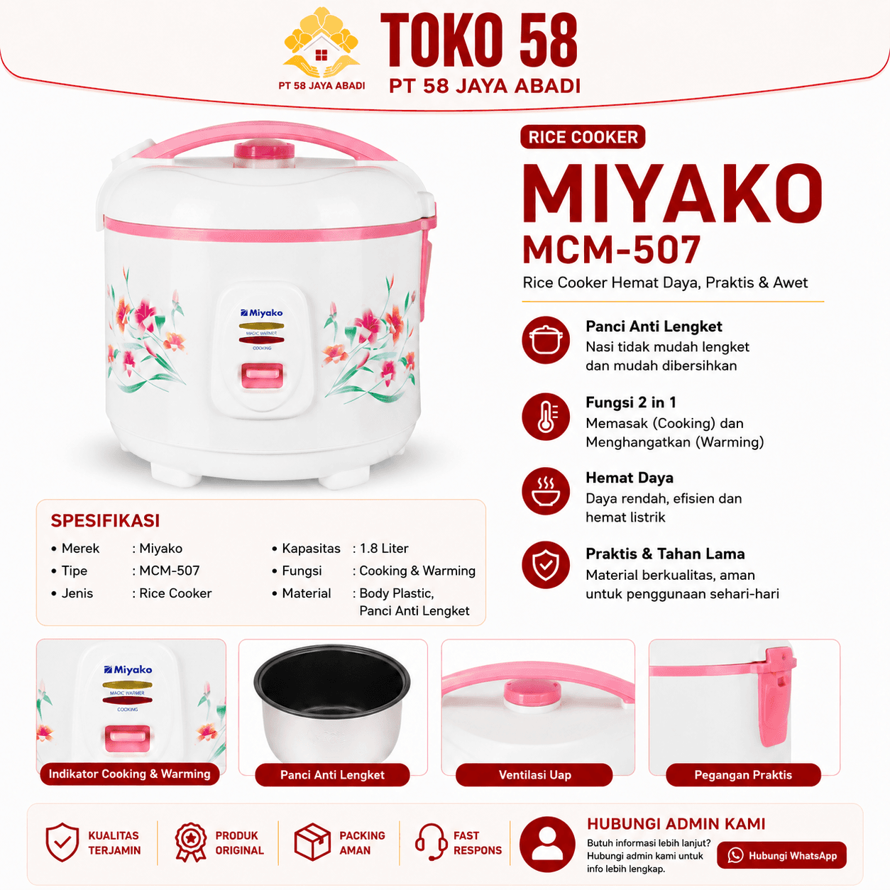 Foto Miyako Rice Cooker MCM-507