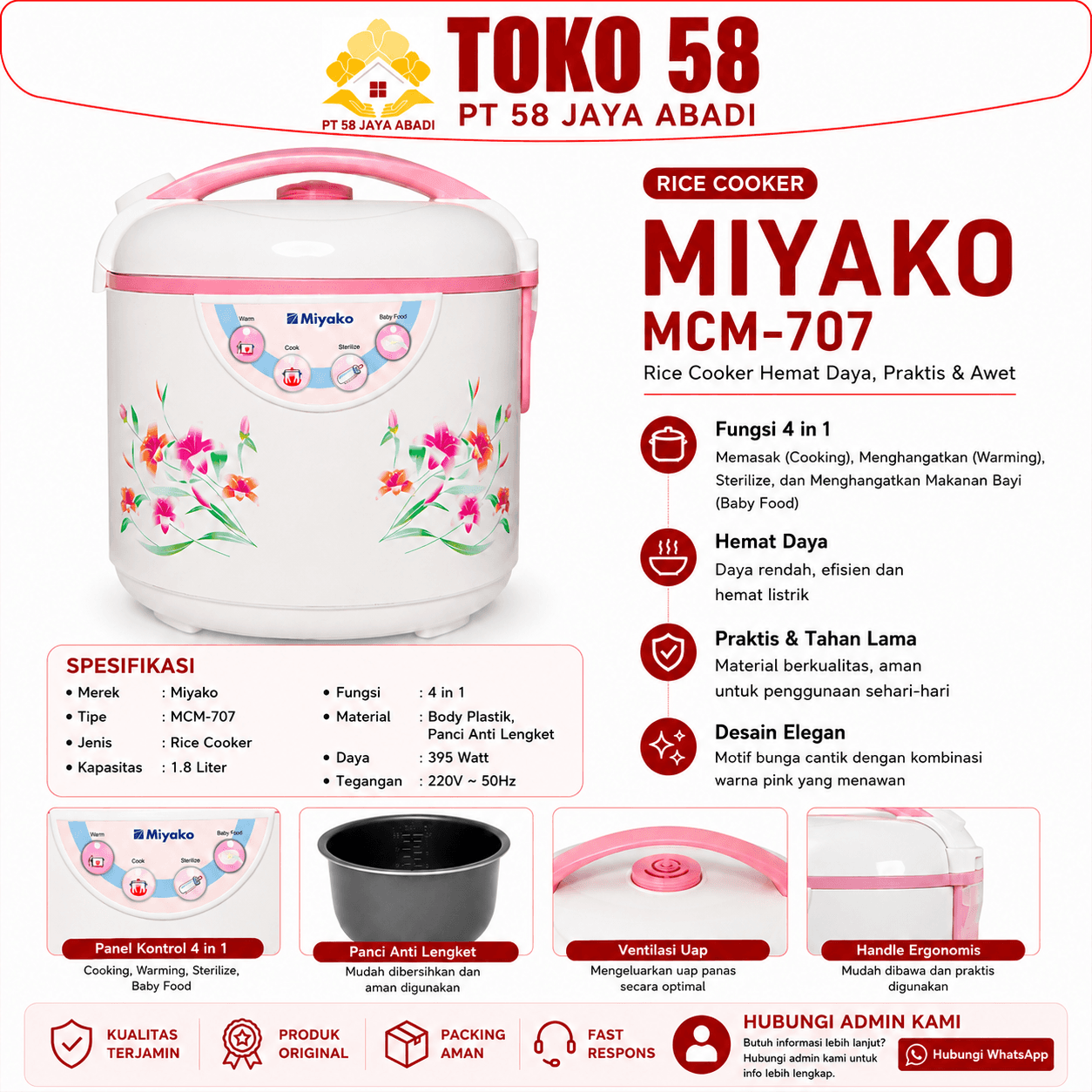Foto Miyako Rice Cooker MCM-707