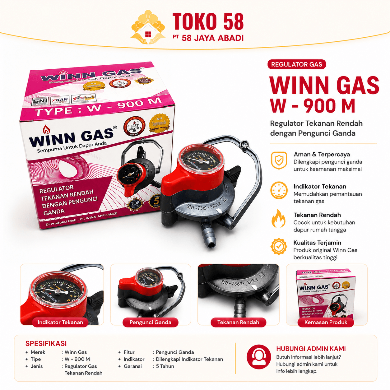 Foto Regulator Gas Winn Gas W-900M